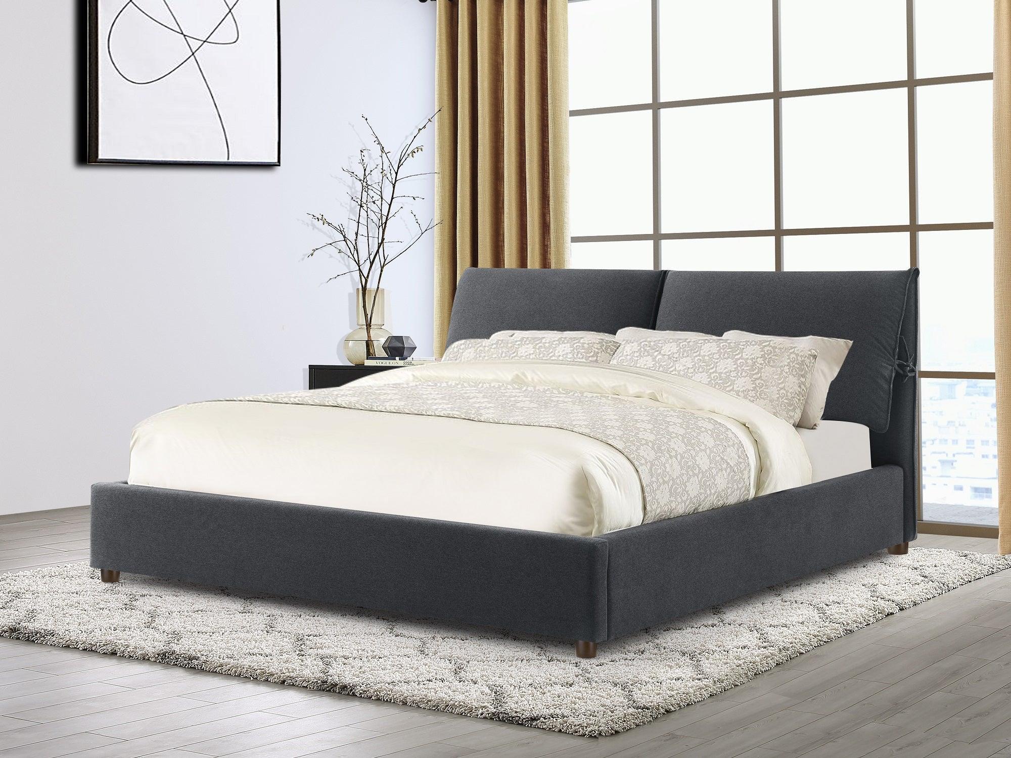 Diego Fabric Upholster Bed Frame with Thick Cushioned Head available in Queen Size - The A2Z Furniture