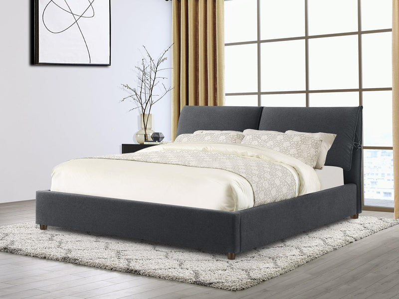 Diego Fabric Upholster Bed Frame with Thick Cushioned Head available in Queen Size - The A2Z Furniture