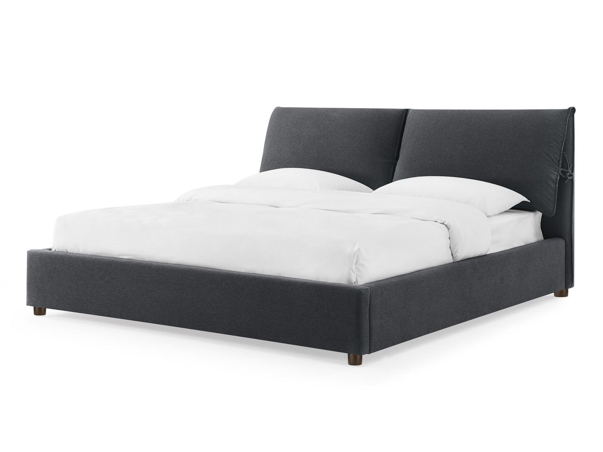 Diego Fabric Upholster Bed Frame with Thick Cushioned Head available in Queen Size - The A2Z Furniture