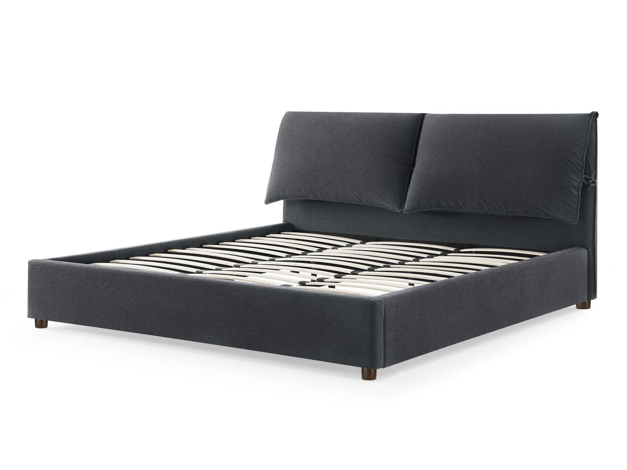 Diego Fabric Upholster Bed Frame with Thick Cushioned Head available in Queen Size - The A2Z Furniture