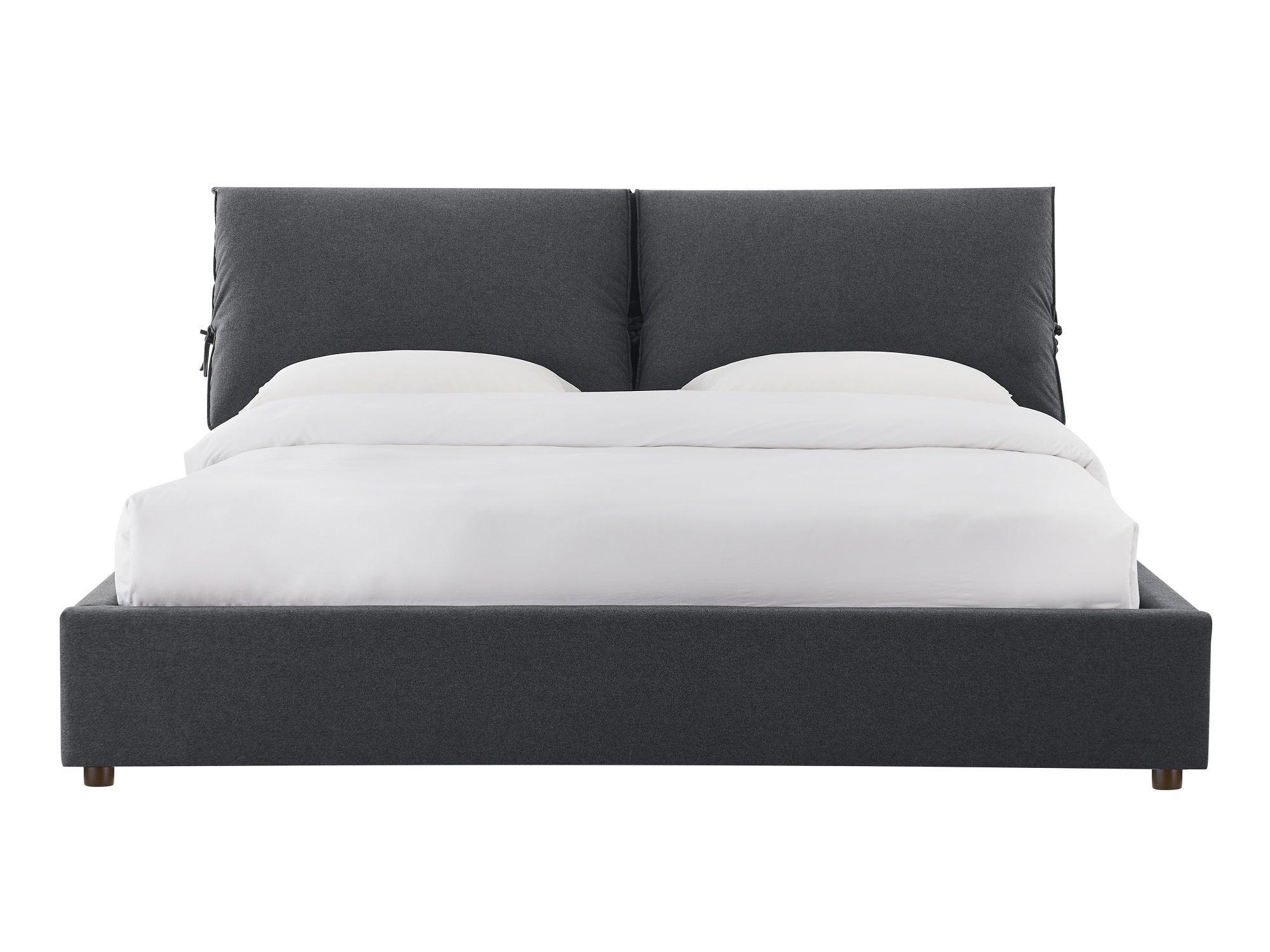 Diego Fabric Upholster Bed Frame with Thick Cushioned Head available in Queen Size - The A2Z Furniture