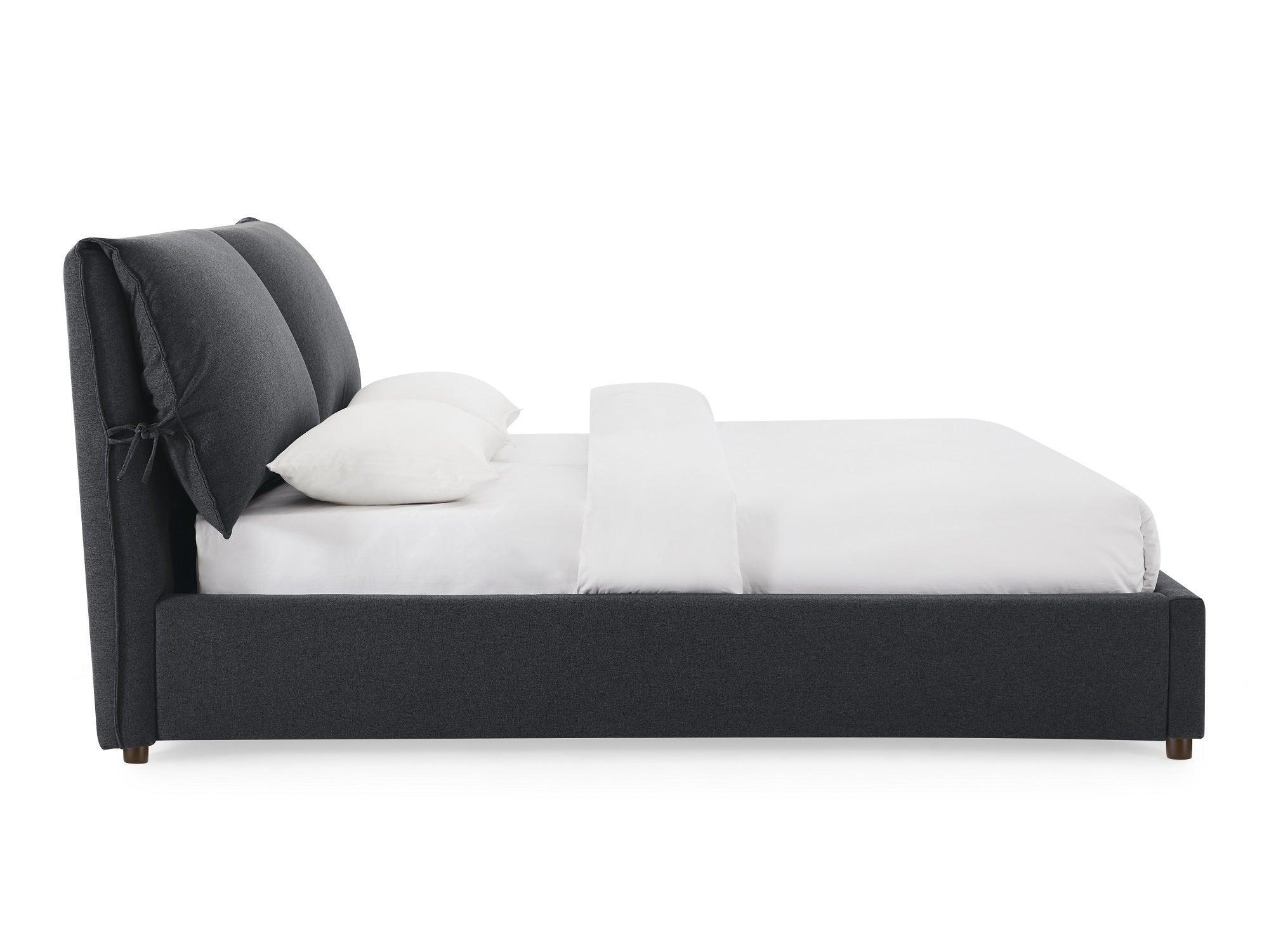 Diego Fabric Upholster Bed Frame with Thick Cushioned Head available in Queen Size - The A2Z Furniture