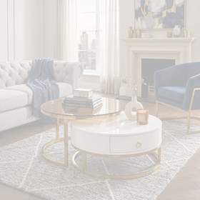 Dodo Coffee Table dimension diagram — larger table 80cm diameter x 40cm height, smaller drum table 70cm diameter x 31cm height
