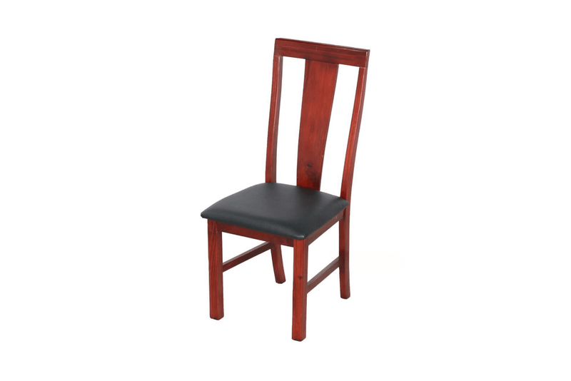 Donnelly Dining Chair: Rustic pine wood chair with PU leather upholstery, perfect for stylish and comfortable dining spaces - The A2Z Furniture