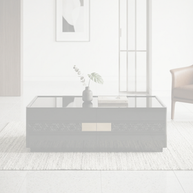 Drome coffee table dimension diagram showing 120 cm length, 60 cm width and 42 cm height