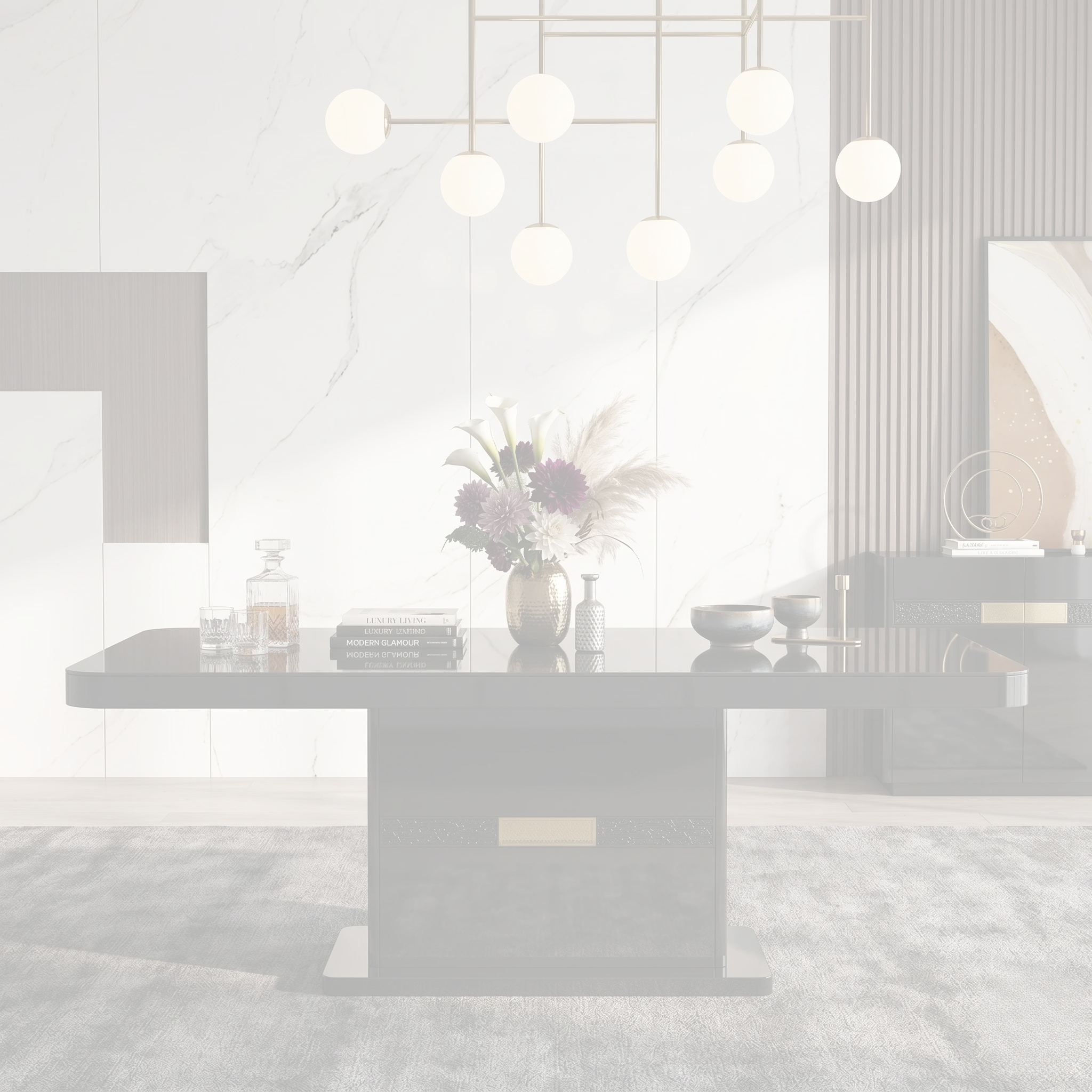 Drome Dining Table dimension diagram - 200 x 100 x 75 cm
