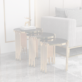 Dynamite NT100 nest table set dimension diagram