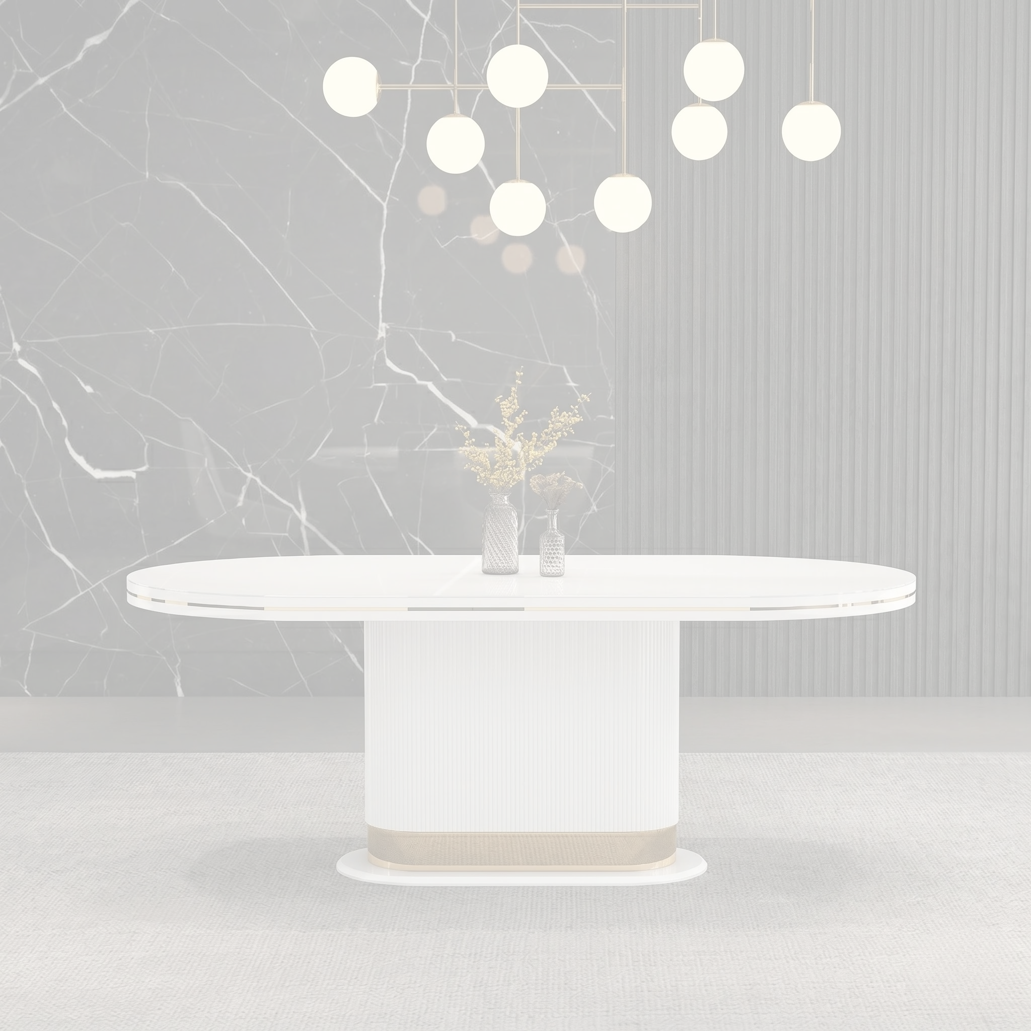 Dynasty Dining Table dimension diagram - 200 x 100 x 77 cm
