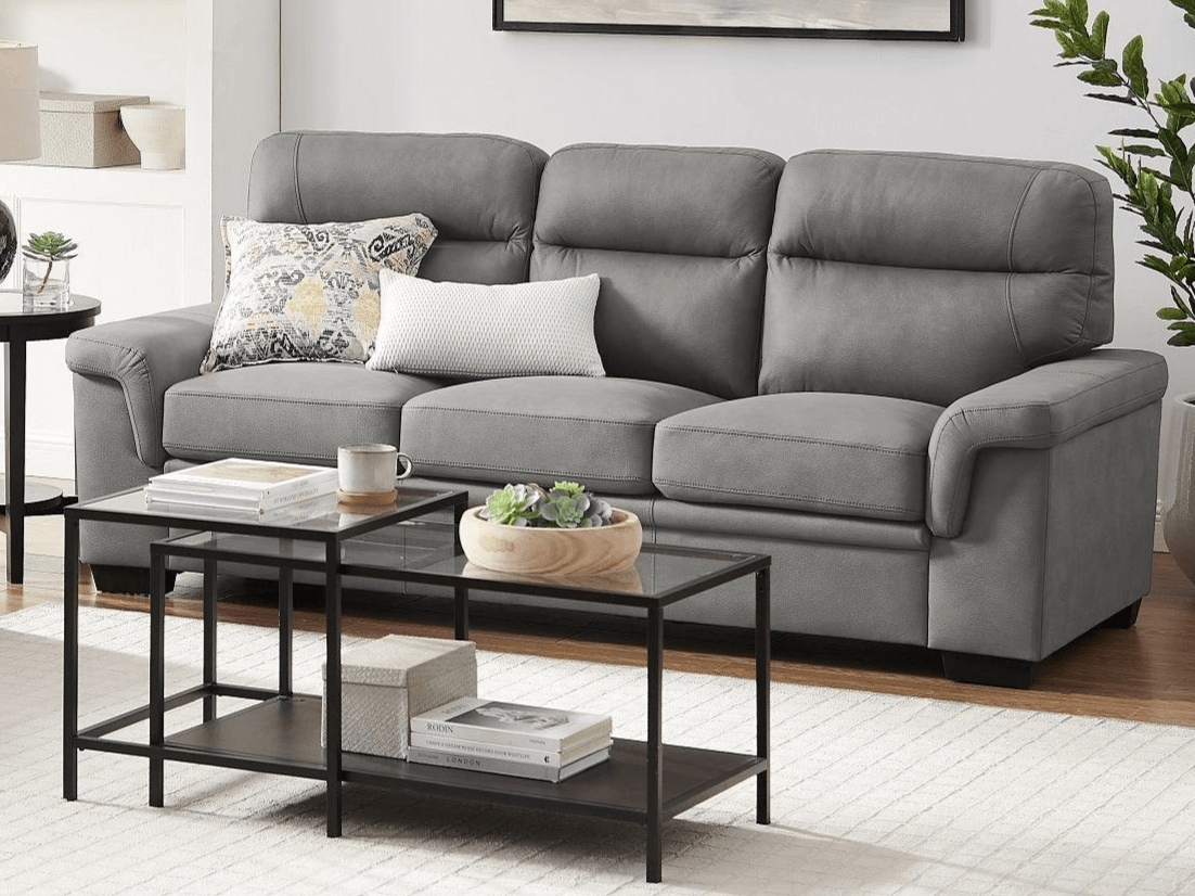 Erika 3 Seater Suede Fabric Sofa