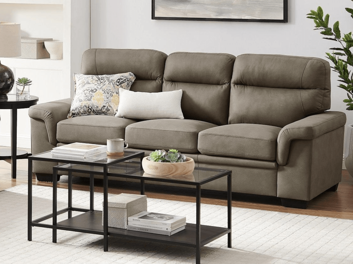 Erika 3 Seater Suede Fabric Sofa