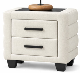 Fitzroy Bedside Table in Beige, supplier photo