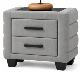 Fitzroy Bedside Table in Grey, supplier photo