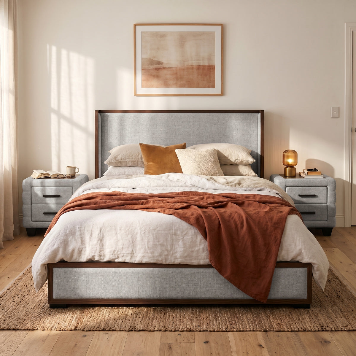 Fitzroy 3 Piece Grey Bedroom Suite