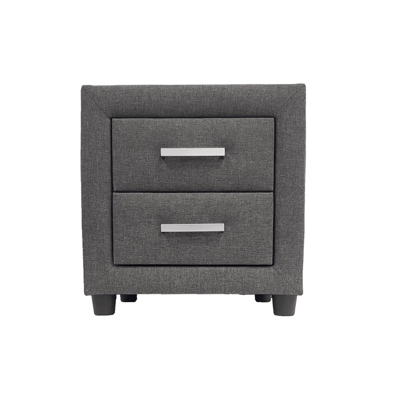 Flame Bedroom Suite - Modern Contemporary Design - The A2Z Furniture - Grey Fabric Upholstery