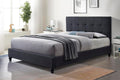 Franco Fabric Bed in Black Grey color, available in 5 sizes from The A2Z Furniture - affordable and stylish addition to any bedroom