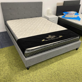 Franco Fabric Bed in Grey color, available in 5 sizes from The A2Z Furniture - affordable and stylish addition to any bedroom