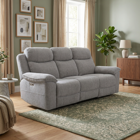Hudson 3 Seater Electric Recliner Lounge