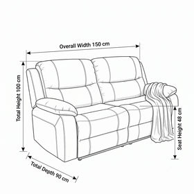 Bliss 2 Seater Recliner Lounge