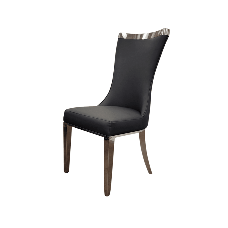 J700 Dining Chair - Modern Design in Black PU Leather - The A2Z Furniture