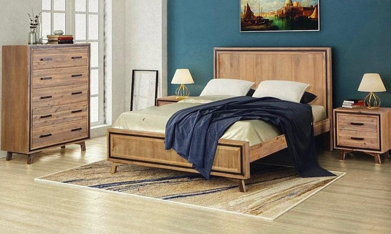 Jack Bedroom Suite - Modern Contemporary Design, Solid Acacia Wood, Queen and King Size Options - The A2Z Furniture