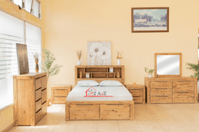 Jacob Bedside Table - Modern Wooden Nightstand with 2 Drawers | The A2Z Furniture