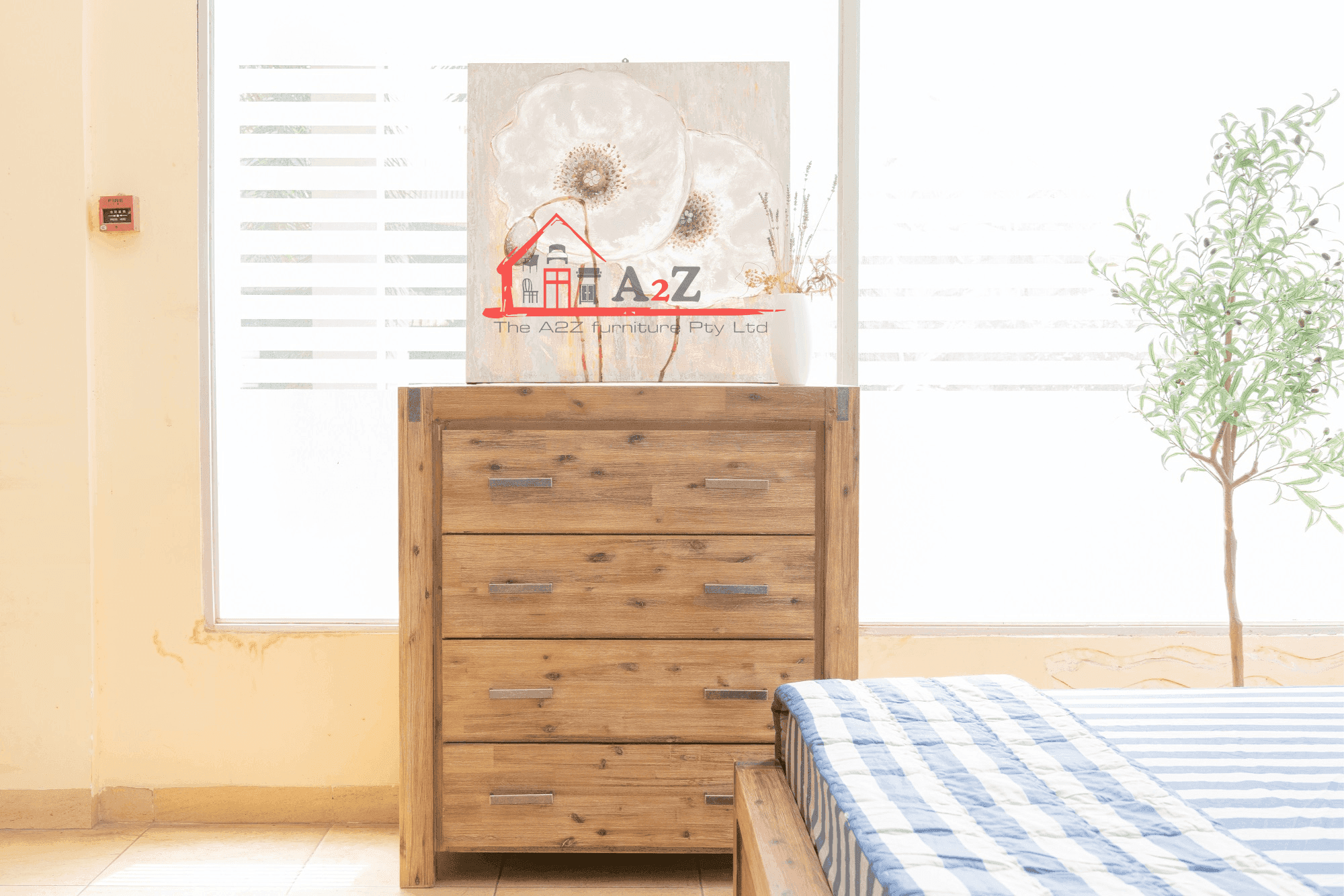 Jayden Bedroom Suite - Modern Contemporary Design - Solid Acacia Wood - Queen/King Size Options - The A2Z Furniture