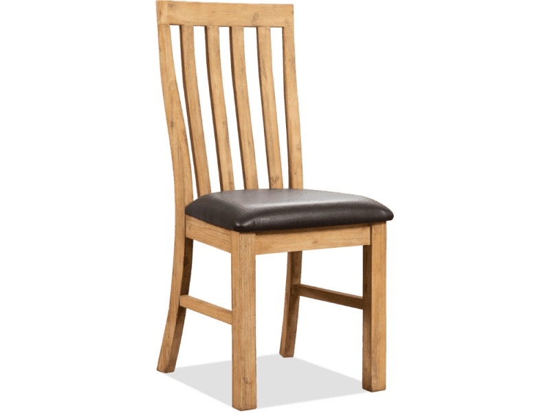Jayden Dining Chair - Acacia Wood Construction with PU Leather Upholstery | The A2Z Furniture