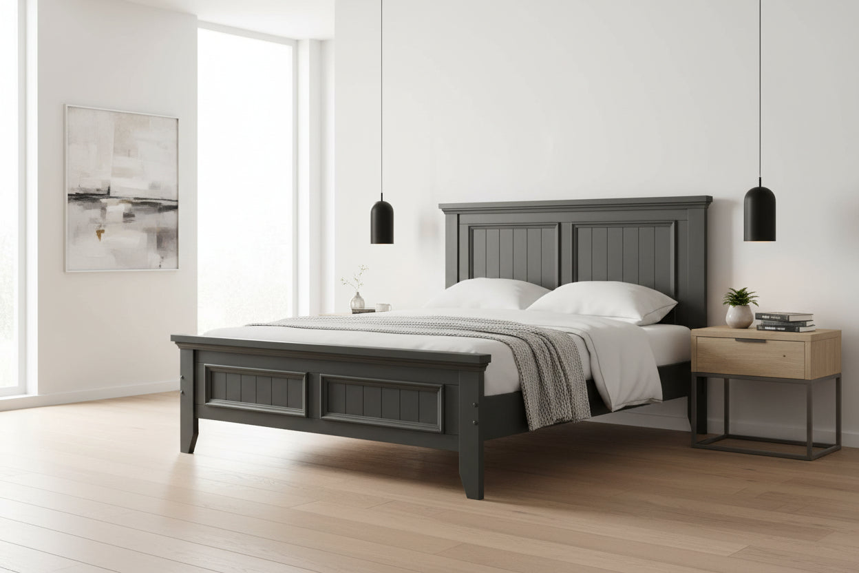 Joseph Budget Friendly Wooden Bed Frame available in Single, King Single, Double, Queen and King Size - The A2Z Furniture