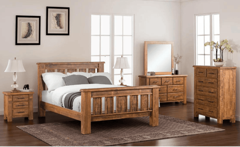 Rustic Timber Bedroom Suite - Josh | Solid Pine Wood Construction | The A2Z Furniture