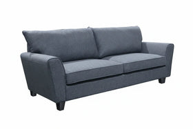Grey sofa on a white background