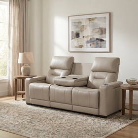 Lagoon 3 Seater Beige with drop-down middle console and black cup holders