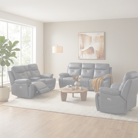 Lalor Electric 3+2+1 Dark Grey Recliner Package dimension diagram placeholder — measurements coming soon