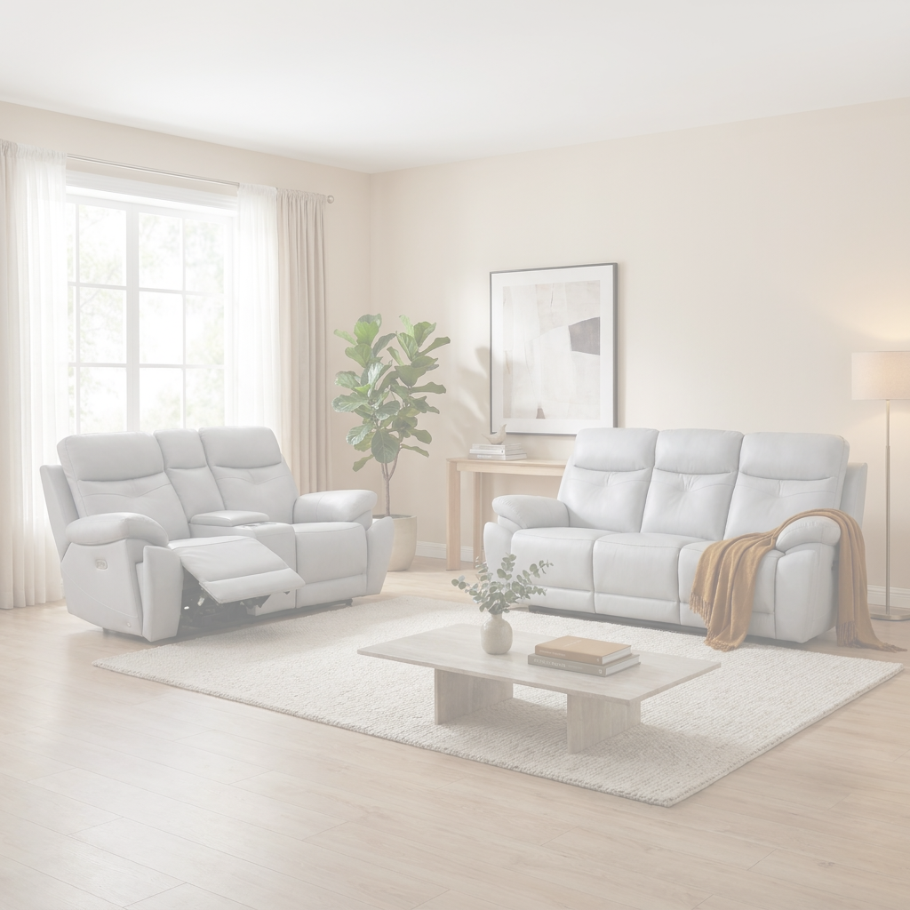 Lalor Electric 3+2 Silver Recliner Package dimension diagram placeholder — measurements coming soon
