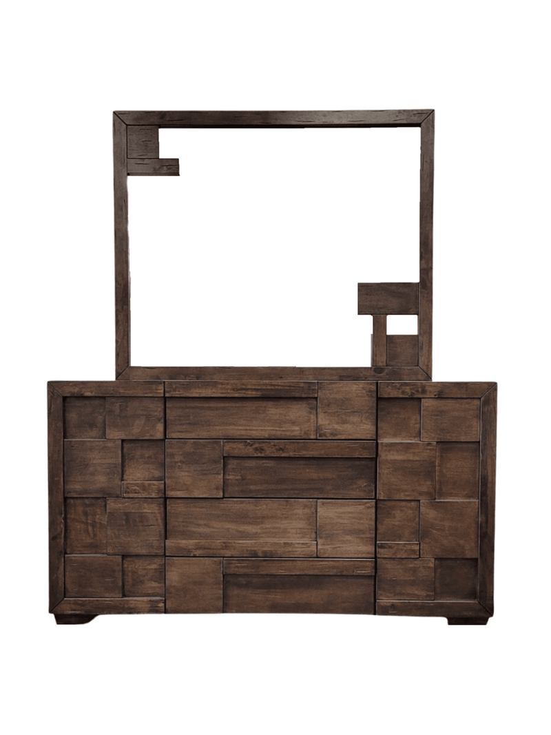 Modern Leone Dresser with Mirror - Bedroom Furniture - The A2Z Furniture