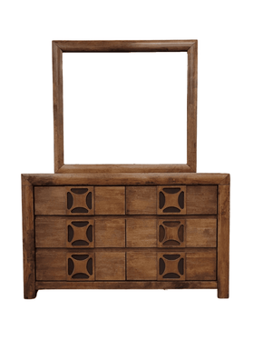 Lilly Dresser with Mirror - Rustic Style Bedroom Furniture - The A2Z Furniture