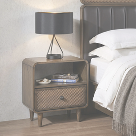 Liverpool Bedside Table dimension diagram showing 50cm length, 40cm width and 58cm height