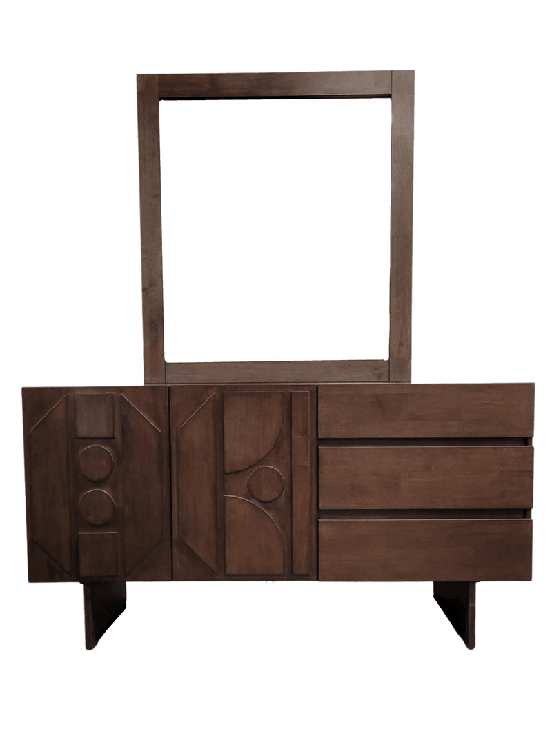 Lotus Dresser with Mirror - Bali Style Bedroom Furniture - The A2Z Furniture