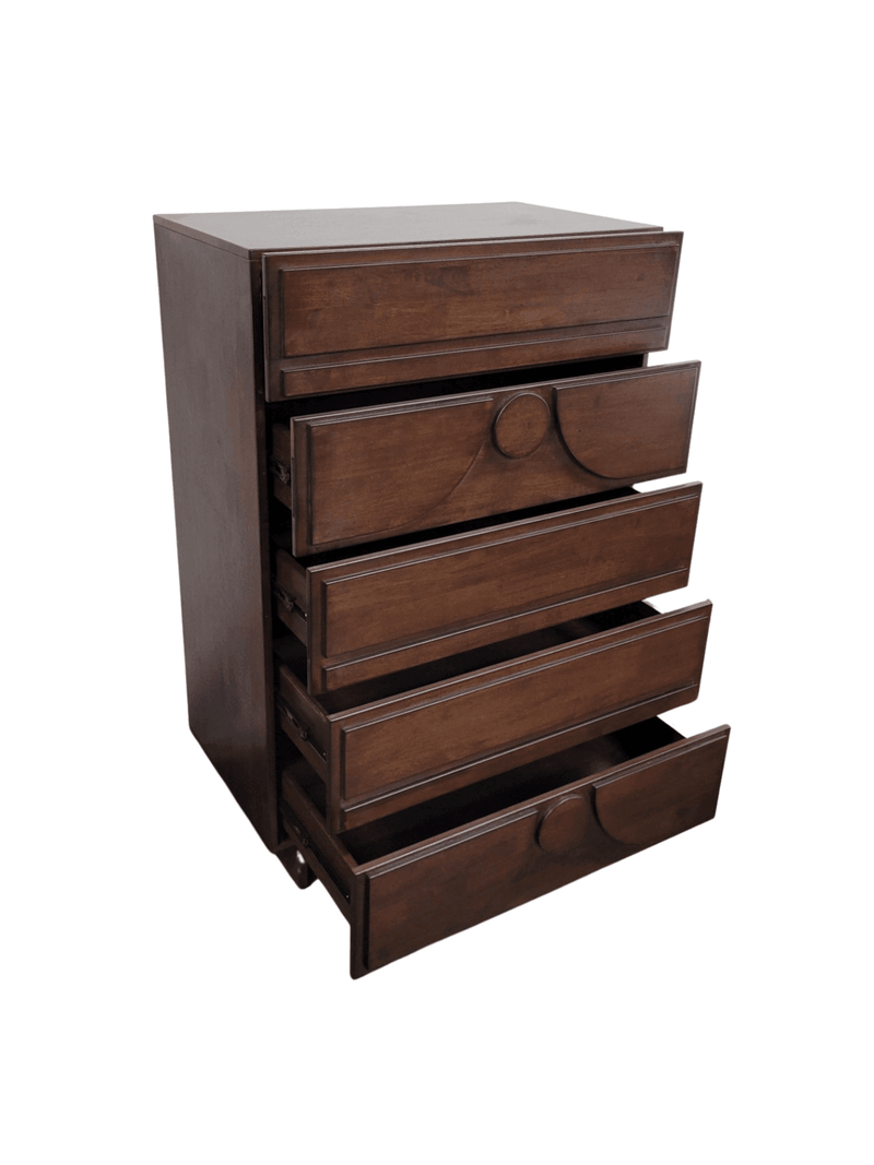 Lotus Tallboy - Solid Wood Chest of Drawers - Balinese Design