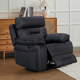Malvern dual motor electric recliner chair in black palomino fabric