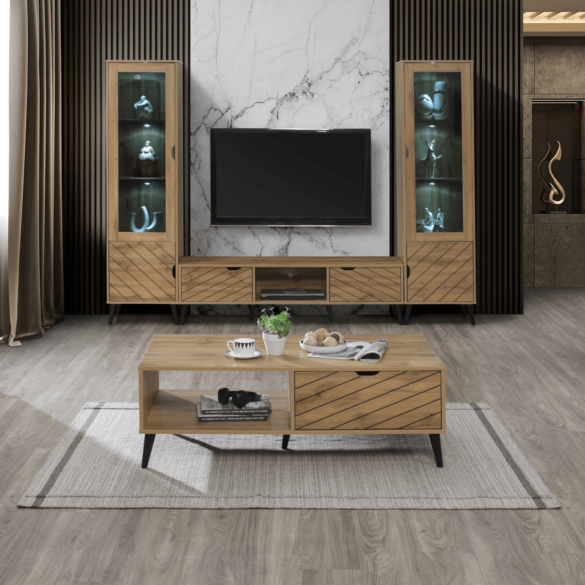 Manhattan TV Unit and Coffee Table Set