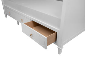 Mariana Daybed drawers and tapered legs