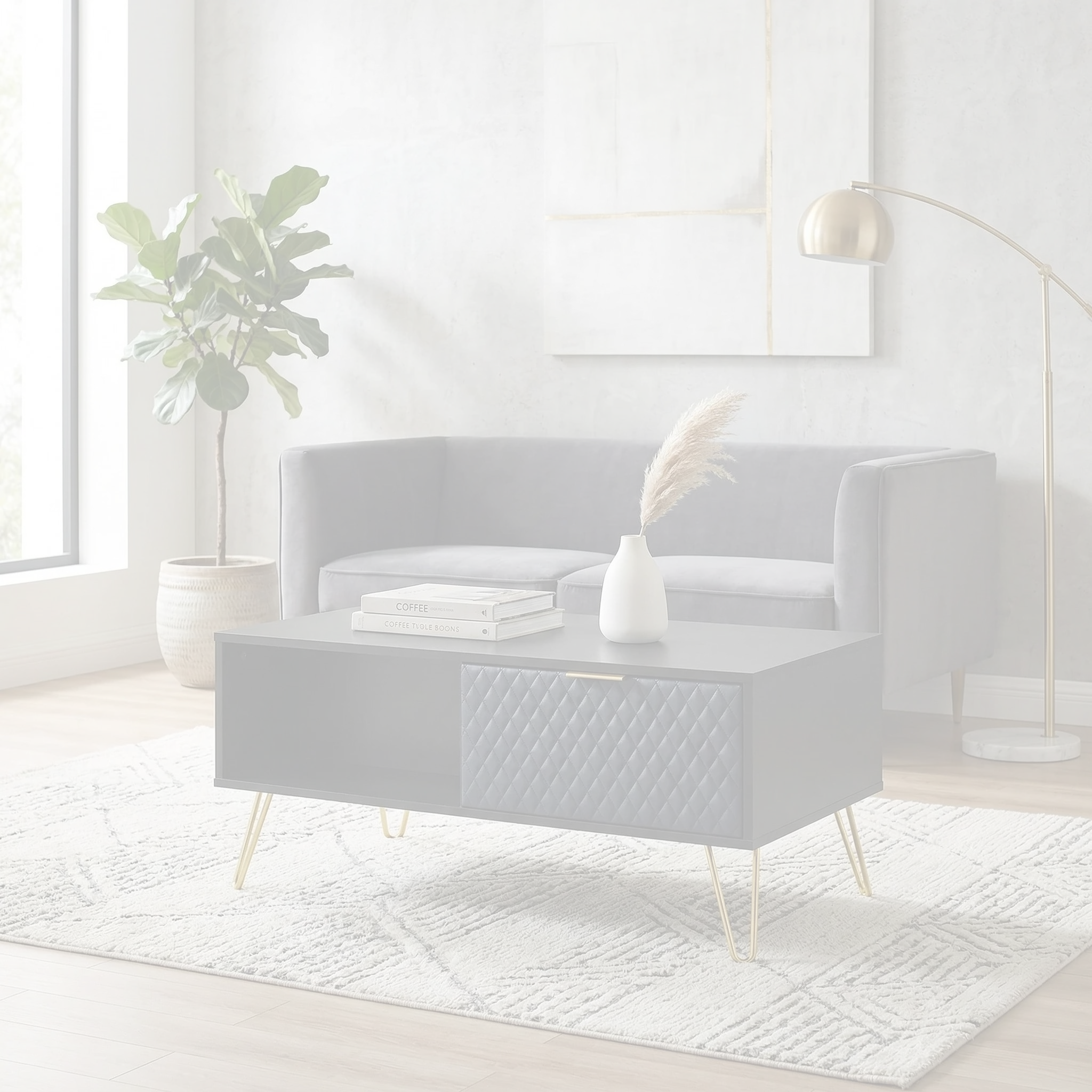 Marlboro coffee table dimension reference — 100 cm length, 60 cm width, 47 cm height