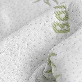 Close-up of textured fabric with 'Boba' branding.
