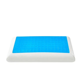 Rectangular white mat with a blue grid on a white background