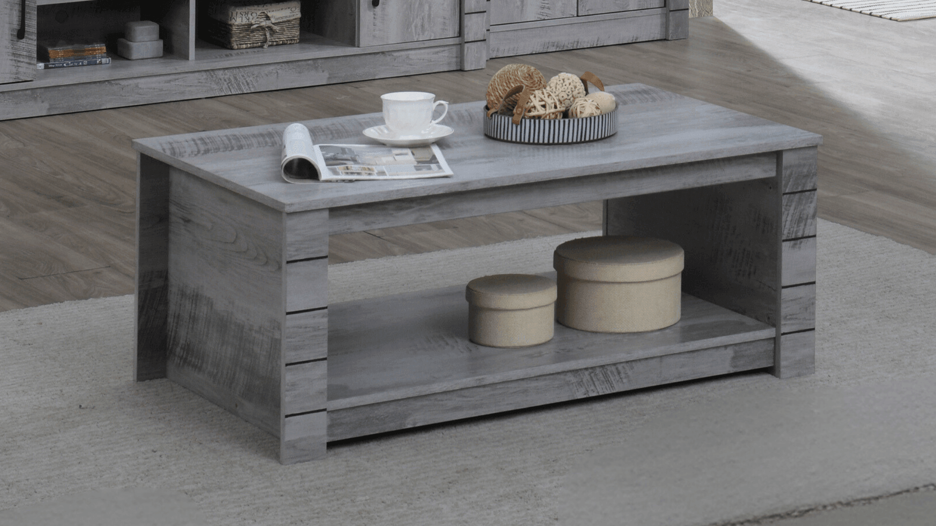 Modern Grey Oak Mirage Coffee Table - Affordable Living Room Furniture