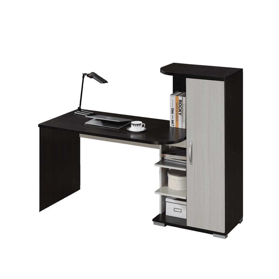 Monalisa Study Table by The A2Z Furniture - Modern design with desk and storage cabinet, made of high-quality MDF, perfect for home office or study area.