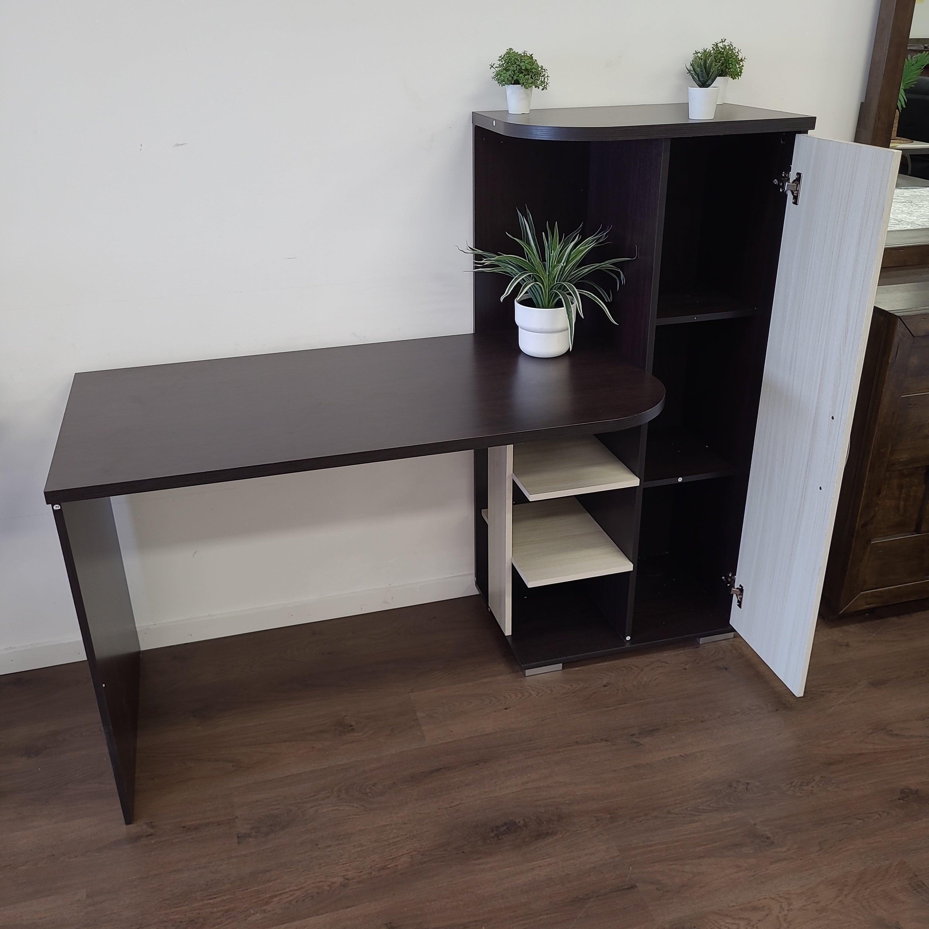 Monalisa Study Table by The A2Z Furniture - Modern design with desk and storage cabinet, made of high-quality MDF, perfect for home office or study area.