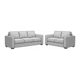 Montana 3+2 Natural Fabric Lounge Set dimension diagram — 3 Seater and 2 Seater