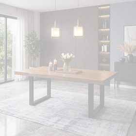 Mosman dining table dimension diagram — 180 cm long, 90 cm wide, 76 cm high