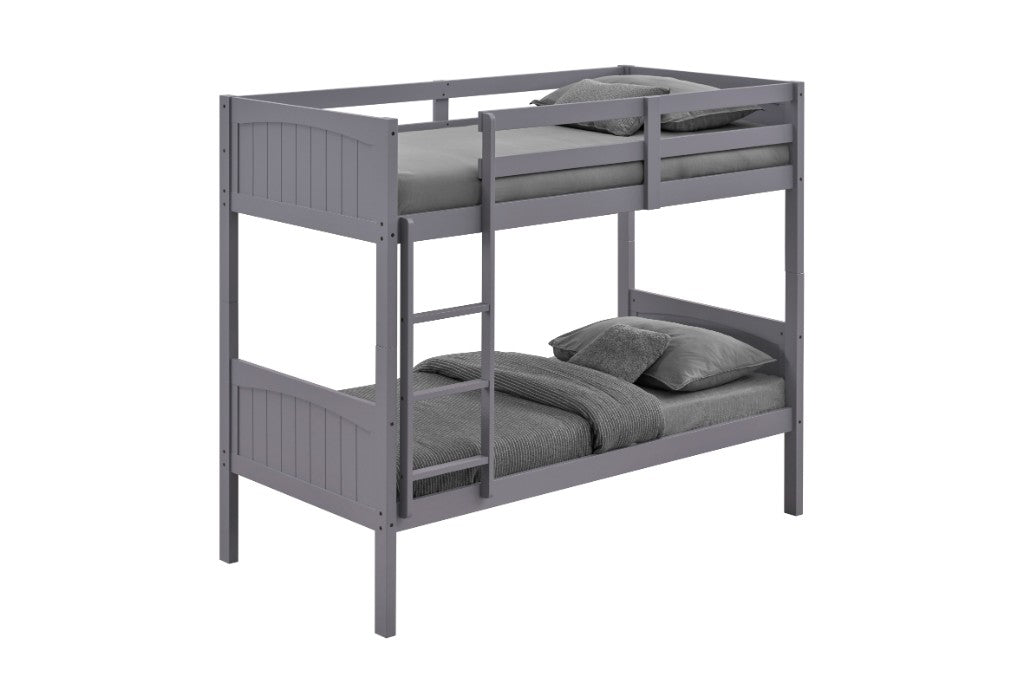 Neves Single Over Single Bunk Bed - grey, studio shot
